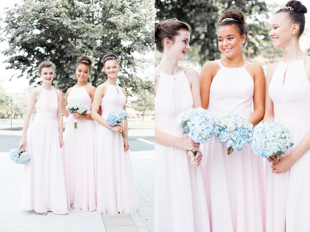  The hydrangeas were such a beautiful, simple, + perfect touch for their summer wedding!  