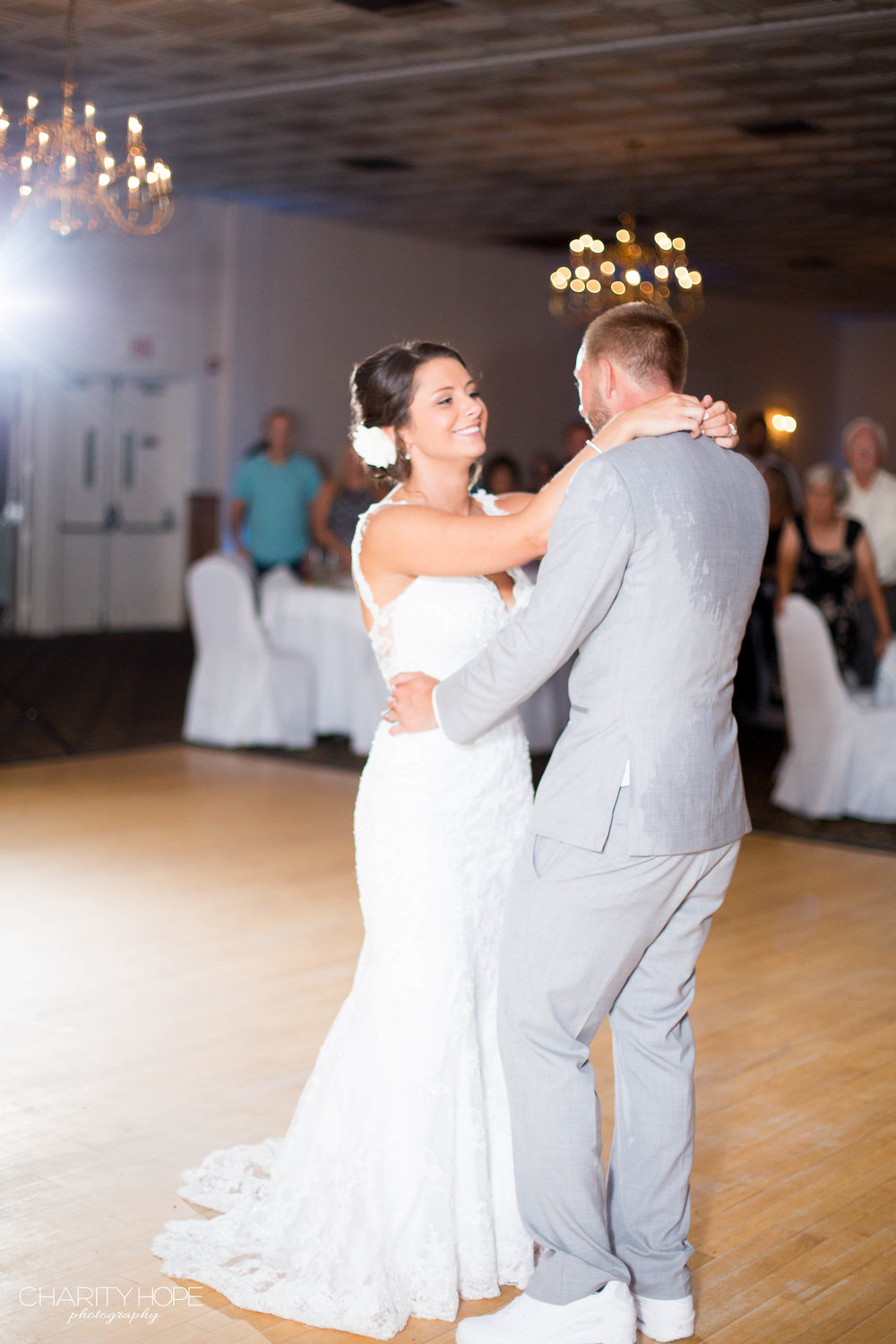  The first dance as Mr. + Mrs. They danced to the song 'Say You Won’t Let Go' by James Arthur. 
