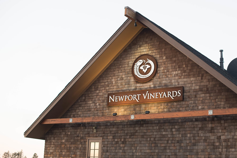  Then we headed down the road to the Newport Vineyards , where they did their first look! 